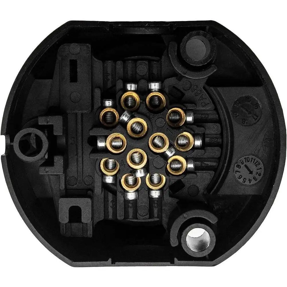 1pc 12V 13 Pin Euro Trailer Socket Car Accessories Caravans 13 Pole Tow Bar Towing Socket Plug Electrical Connector Adapter