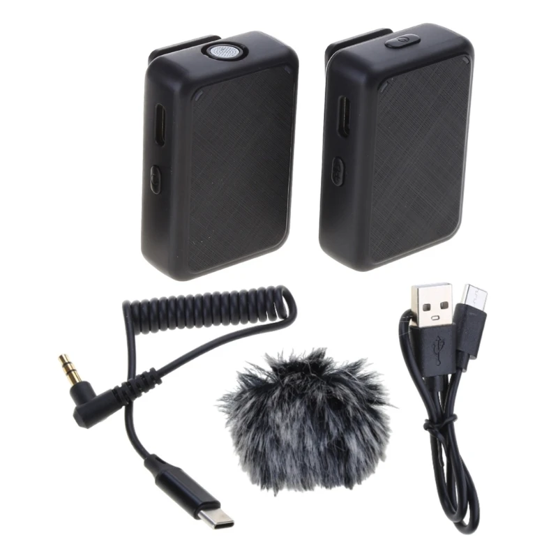 

Wireless External Omnidirectional Microphone for Action 4 3 2 Sports Camera Type-C Port 2.4GHz Connection Way F0T1