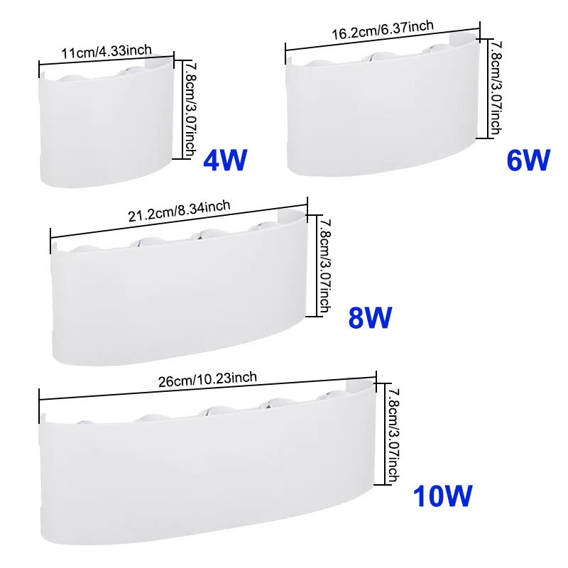 LED Wall Lamp Indoor Wall Light Up And Down Light Bedroom Living Room Stairs Lighting Garden Lights AC85-265 6
