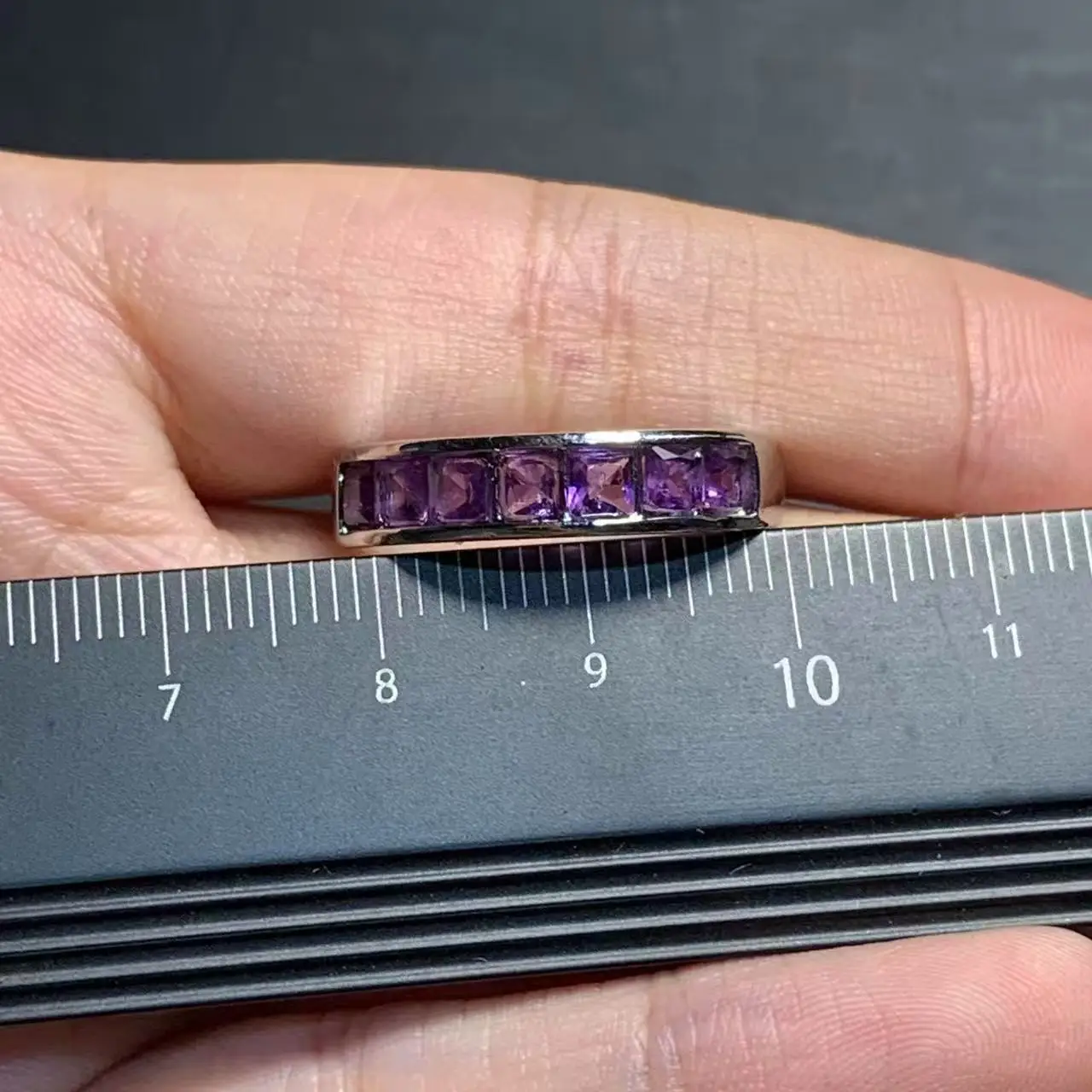 Natural Amethyst Ring Stone Female Handmade Rings Jewelry for Women Gift Purple Flower