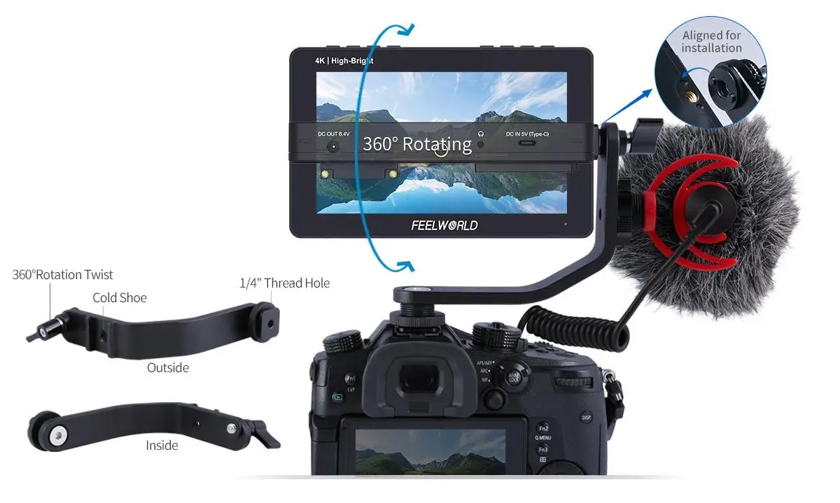 . F5 PROX 5.5'' High Bright Camera Field Monitor Touch Screen 1600nit 1920*1080