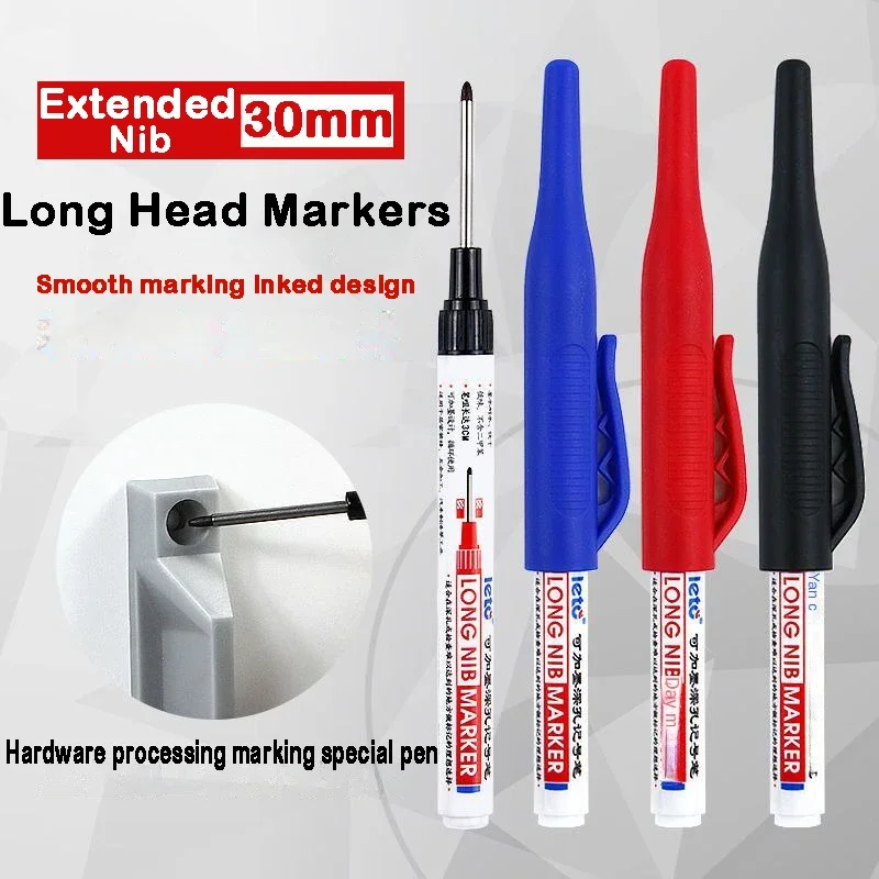 Deep Hole Long Nib Markers for Waterproof Art and Woodworking