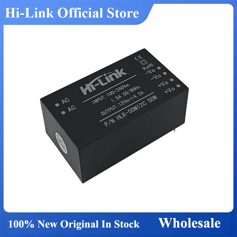 AC/DC HLK-50M12C/50M15C/50M24C 220V 5V/9V/12V/15V/18V/20V/24V 50W 스텝다운 미니 전원 공급 장치 모듈 컨버터 50M05C 50M09C