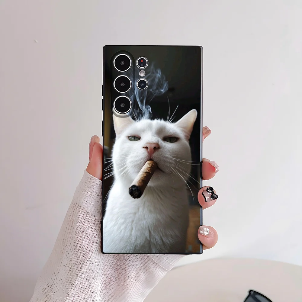 Pet Cat Funny Memes Frosted Non-Slip Full Cover Phone Case
