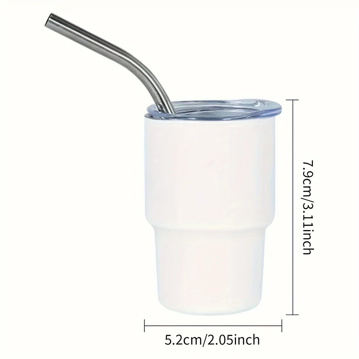 

10pcs, Stainless Steel Mini Tumblers With Lids And Straws, Customizable Portable Hot/Cold Beverage Cups, Perfect For Home And So