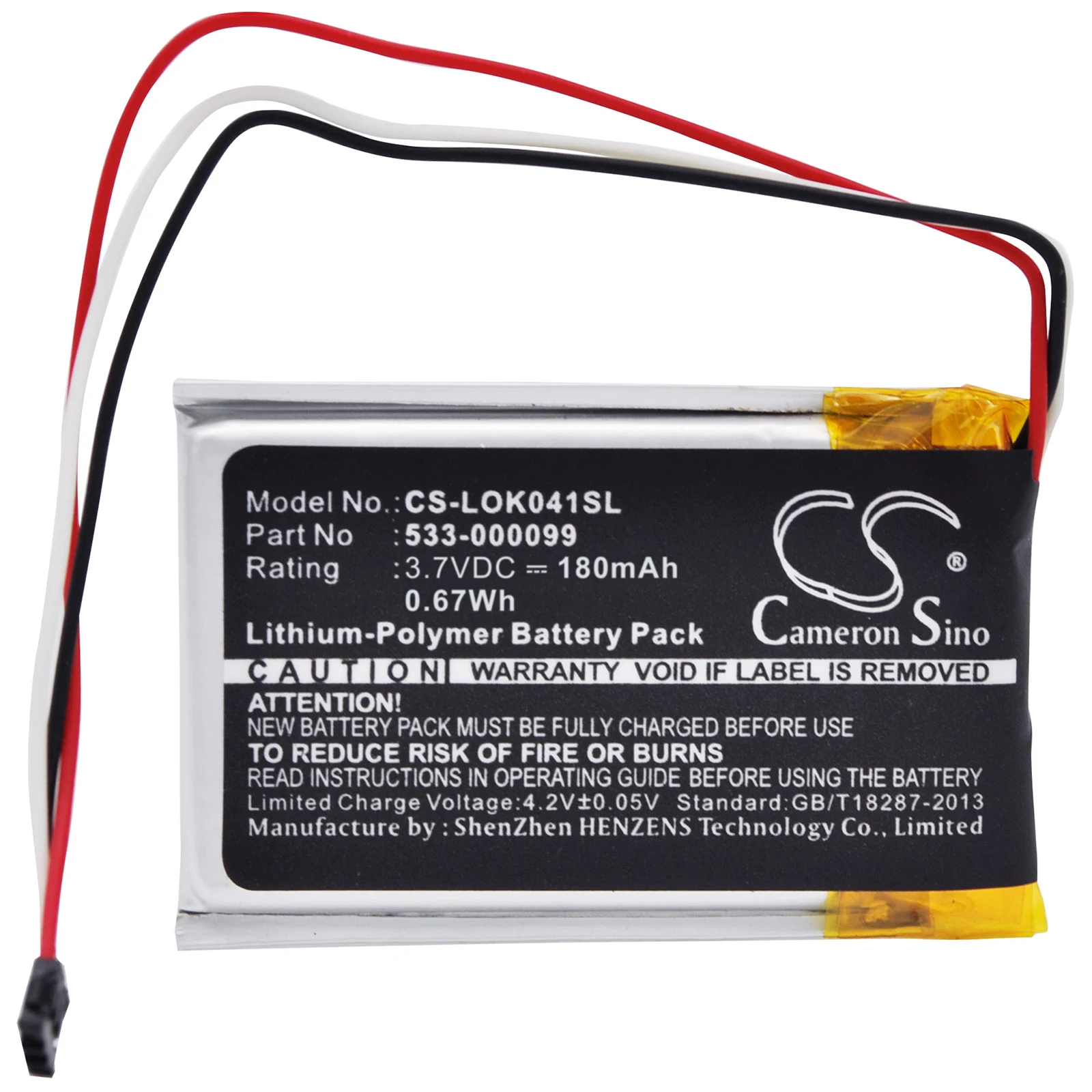 Greenbatterypower Cameronsino 180Mah 3.7V 0.67Wh Tastiera, Mouse Batteria Ai Polimeri Di Litio Per Logitech Keys-To-Go,Ik1041,533-000099