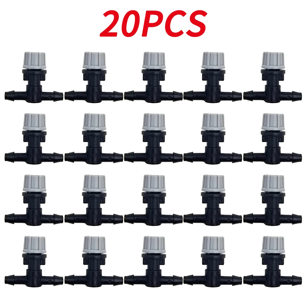 Plastic Watering Irrigation Garden Misting Sprinkler Heads Nozzle Tee joints 20PCS for garden misting nozzle,misting nozzles,watering nozzle,plants irrigation kits,garden irrigation kits,drip irrigation kits,garden misting kit,plastic tee connector,plastic 3 way tee connector