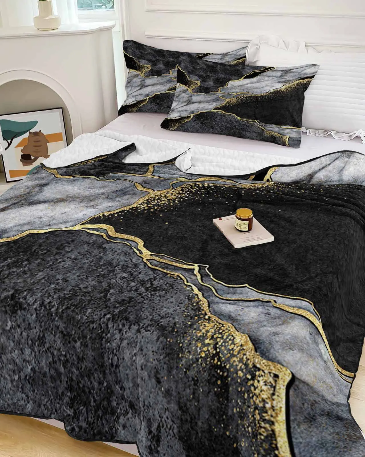 

Абстрактные черно-белые мраморные охлаждающие одеяла воздушное одеяло легкое летнее одеяло для кровати дышащее мягкое тонкое одеяло