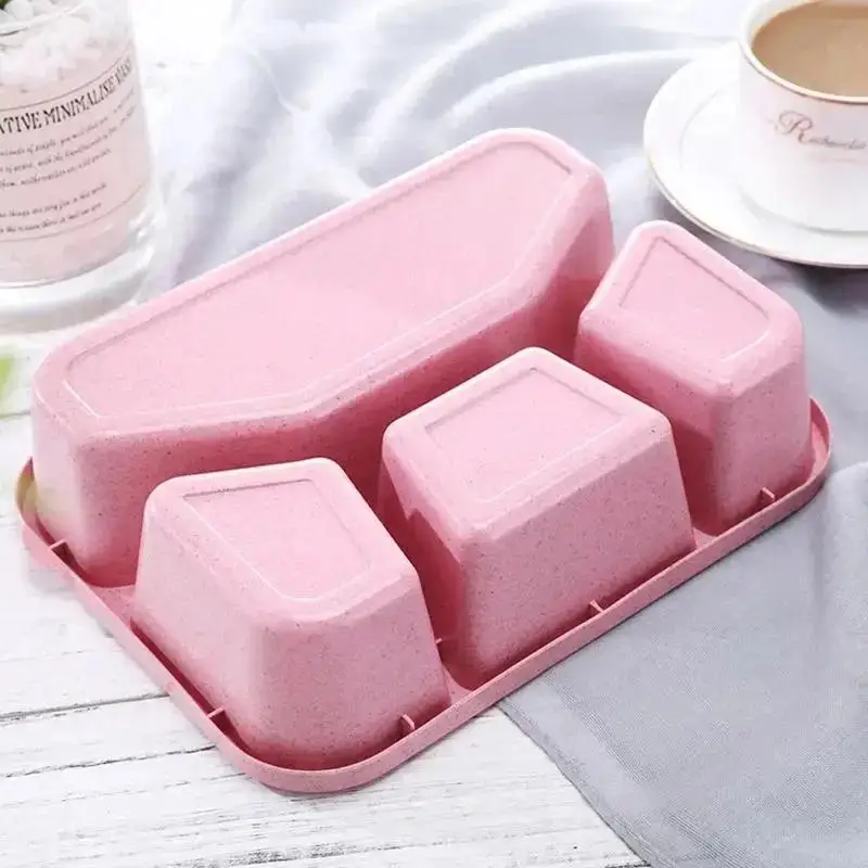 Bento Box Lunch Box Adult LunchBox Containers For Toddler Kids Adults 4 Compartments Fork Leak-Proof Microwave Dishwasher
