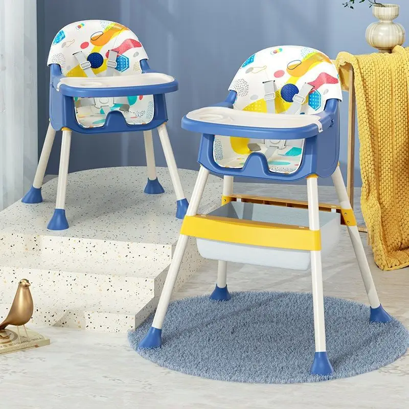 0-6years crianças highchair alimentação cadeira de jantar mesas padrão geométrico multi-função altura-ajustar cadeira de jantar do bebê portátil