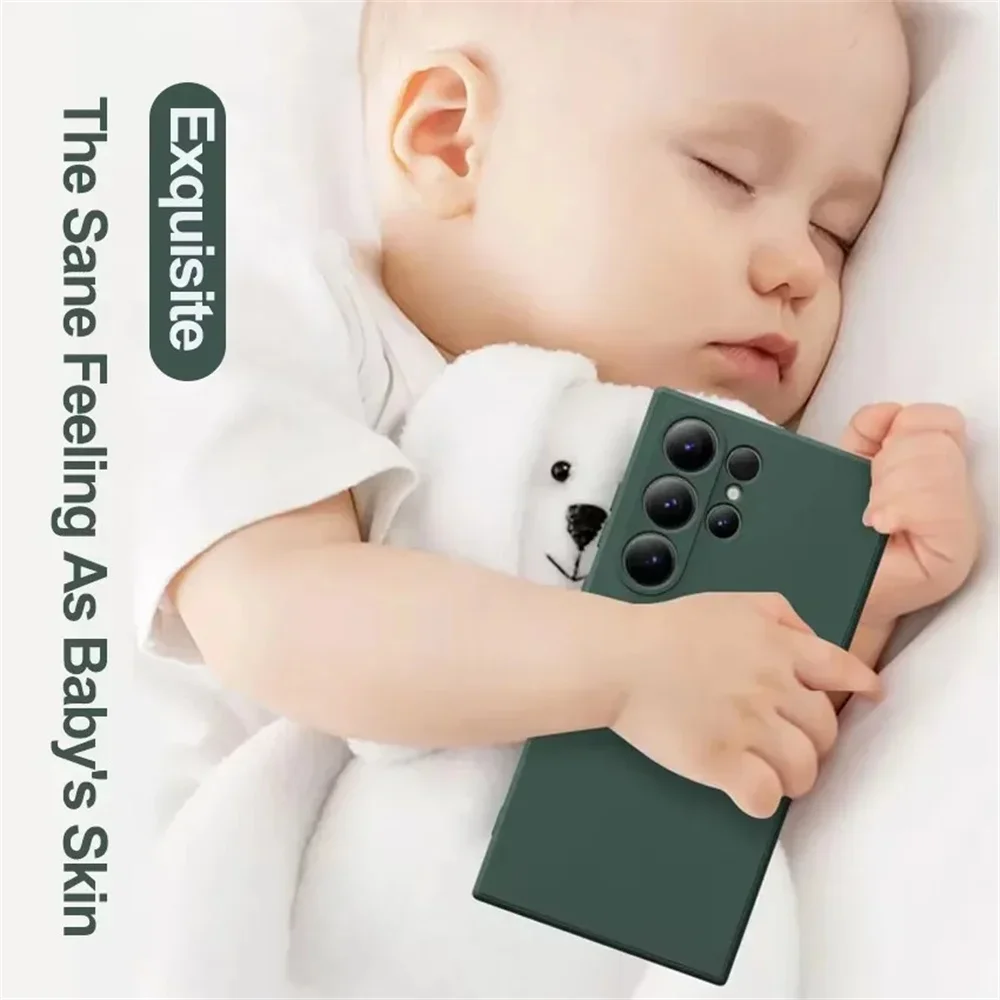 Premium Fall Prevention Silicone Phone Case with Liquid Straight Edge Design