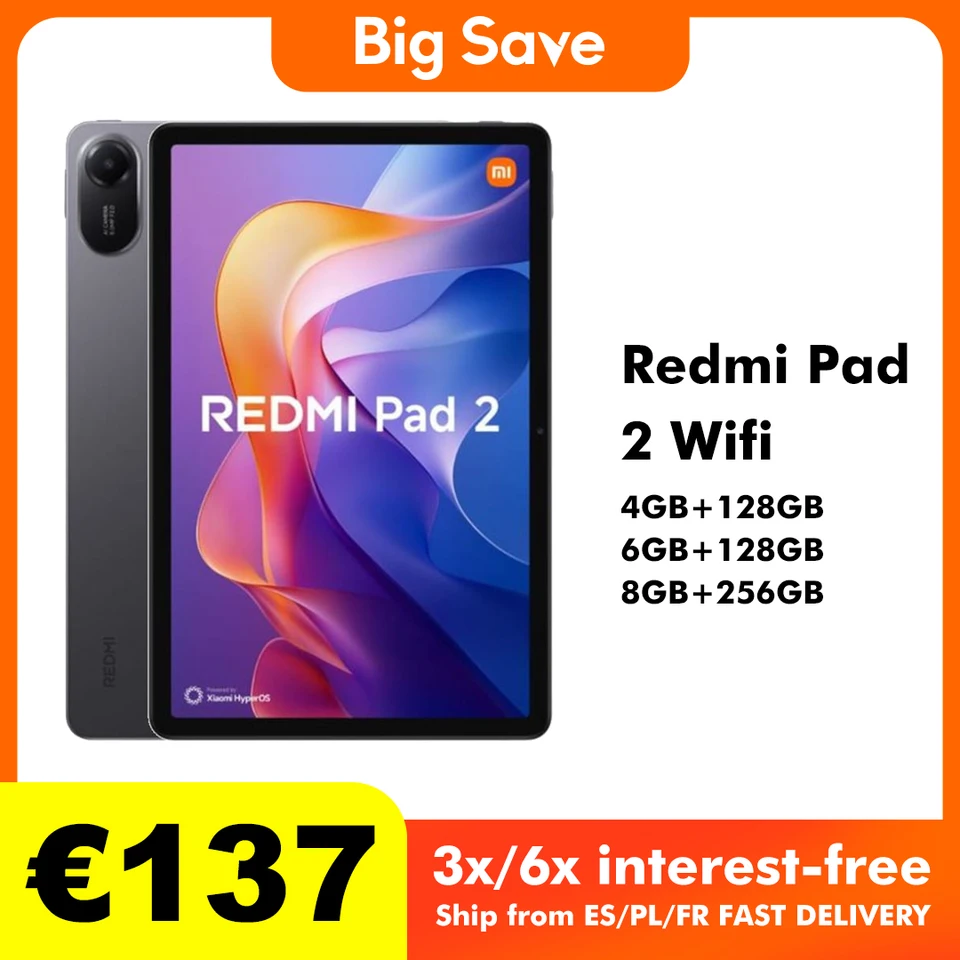 Xiaomi Redmi Pad 2 4GB/128GB 6GB/128GB 8GB/256GB 9000mAh Battery