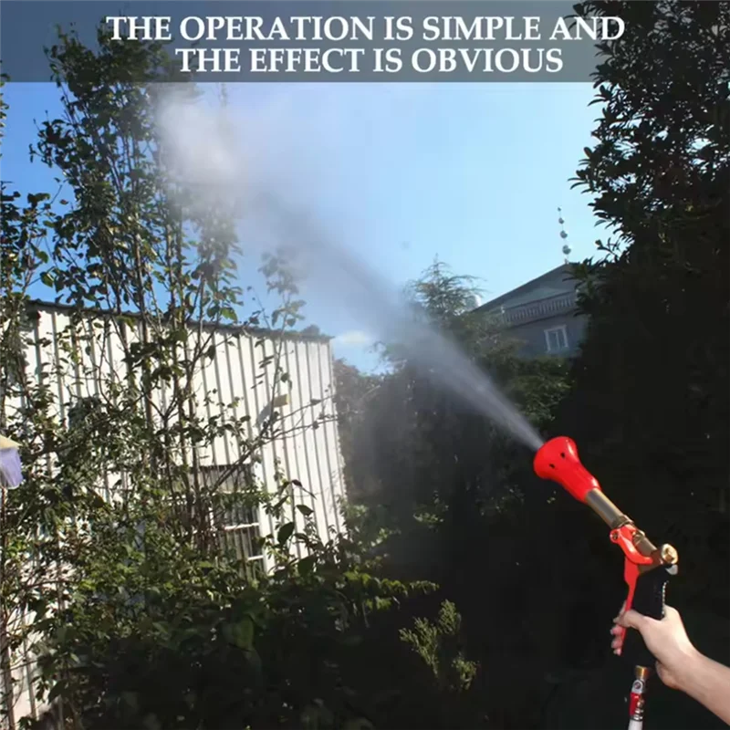 2 Ugelli Spruzzatori Per Tubo Da Giardino, 100% In Metallo Resistente, Spruzzatore Per Tubo Dell'acqua Ad Alta Pressione Con Ugello Girevole In Ottone Per Lavaggio Auto Irrigazione Giardino - Foto 7