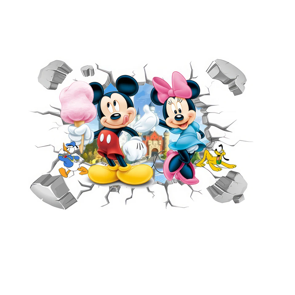 Disney Cartoon Mickey Minnie Mouse baby thuis stickers muurstickers voor kinderkamer  babykamer kunst aan de muur kinderkamer pretpark DIY - AliExpress, image size:960x960