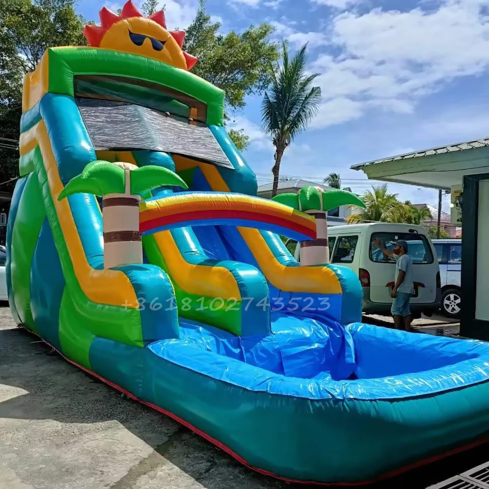 Water Slides Backyard Fun Inflatable Wet Dry Water Slide Waterslide