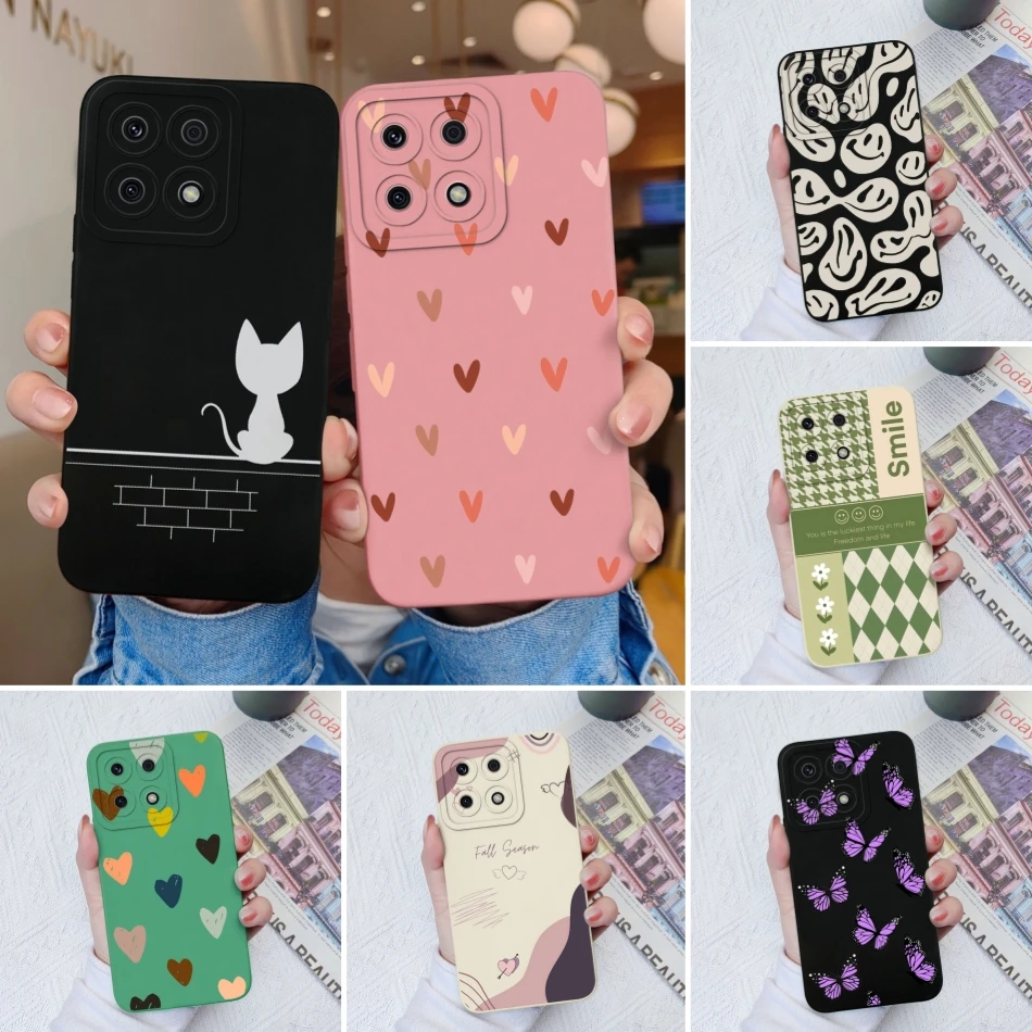 Cover Per Huawei Honor X7a – Custodia Silicone TPU Trasparente Con Disegno, Antiurto, Ricarica Wireless, Morbida E Sottile