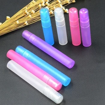 5pcs 5ml/10ml Make-up Water Small Sample Separate Bottle Portable Fall Proof Plastic Perfume Separate Bottle Spray Delicate
