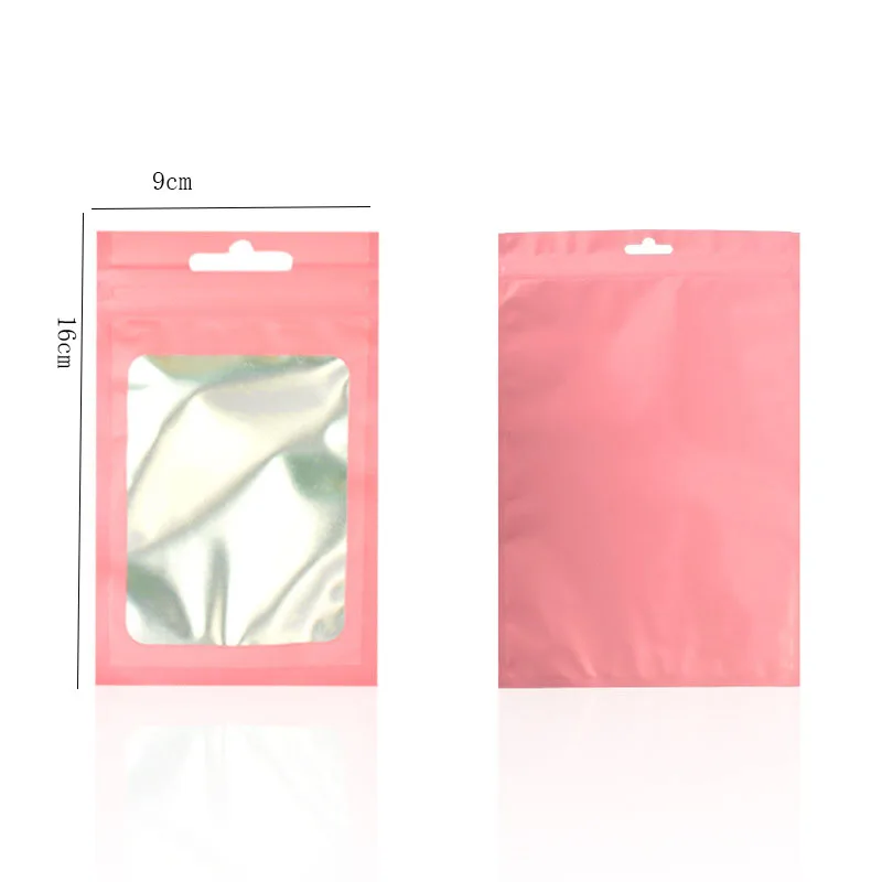 100-pack mylar packaging bags for small business sample bag smell proof  resealable zipper pouch bags