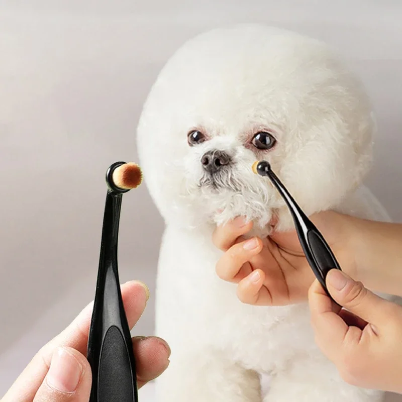 1-20PCS Dog Cat Tear Stain Remover Brush Soft Bristle Eye Cleaning Tool with Powder Applicator for Pet Grooming Hygiene Care 1-20PCS Dog Cat Tear Stain Remover Brush Soft Bristle Eye Cleaning Tool with Powder Applicator for Pet Grooming Hygiene Care