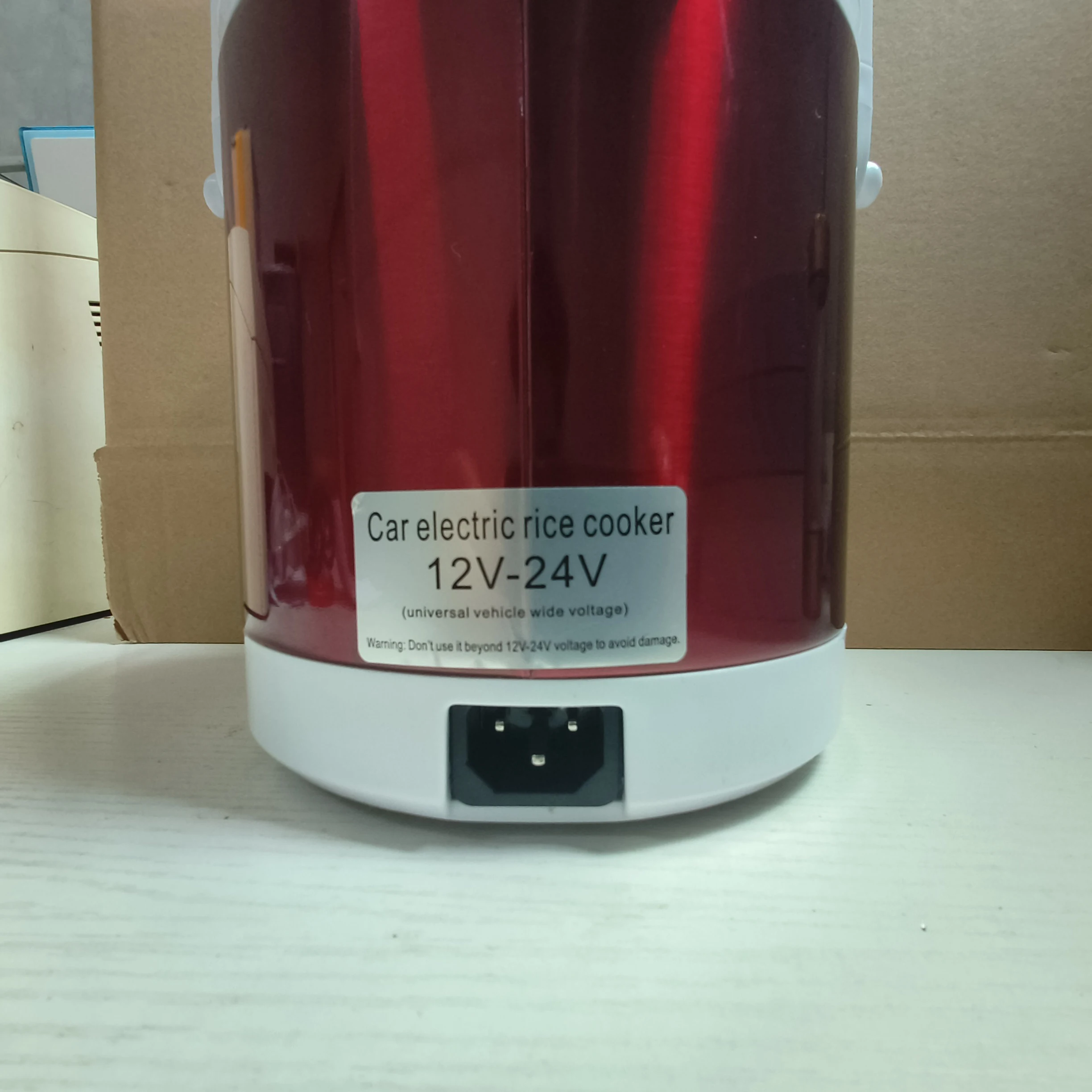 Rice Cooker Electric Cooker 12V 24V Mini Rice Cooker Car Truck Soup Porridge Cooking Machine Food Steamer Electric Heating Lunch Box Meal Heater Warmer1.2L