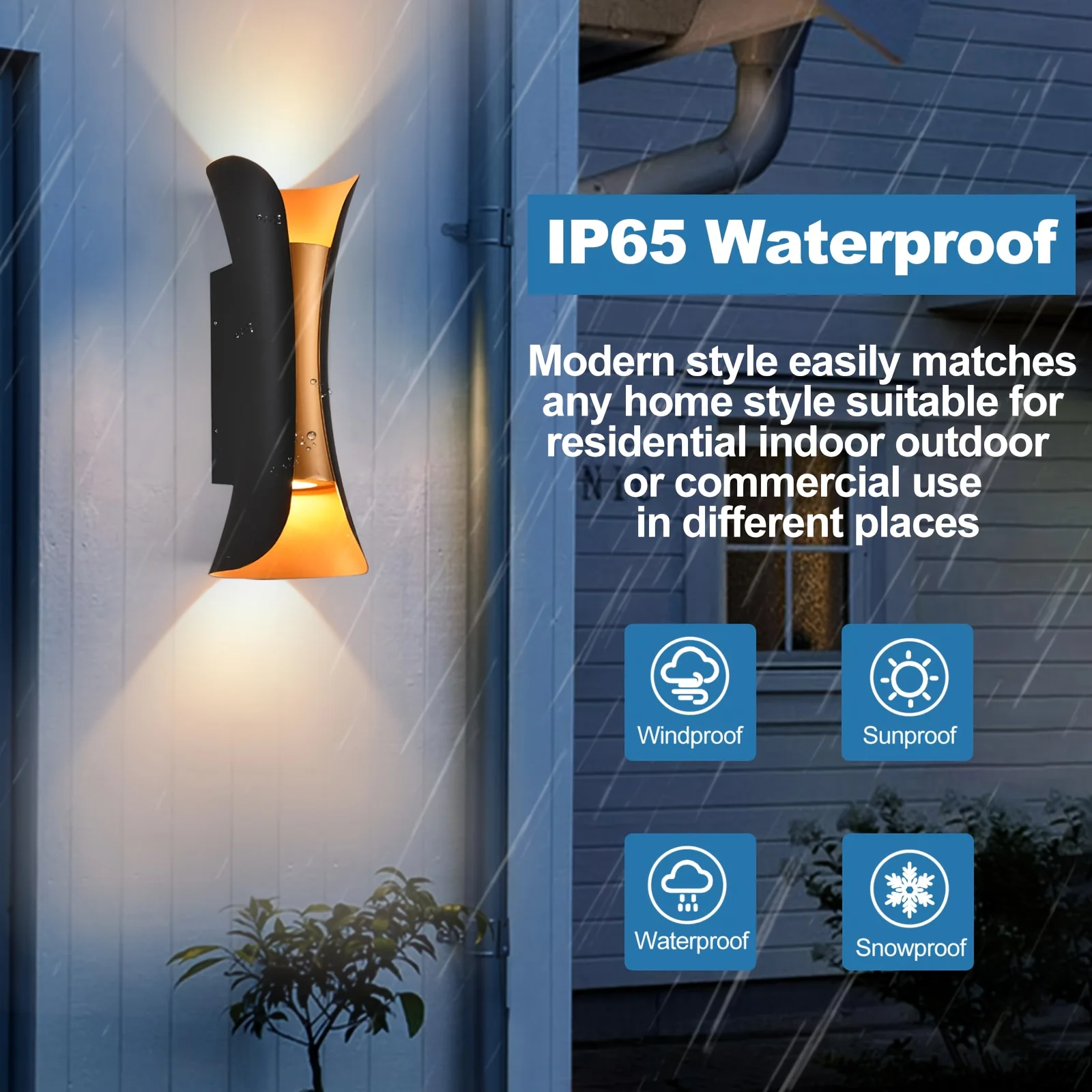 LED 벽 램프 10W 알루미늄 IP65 방수 야외 벽 조명, 정원 베란다 현대 실내 북유럽 스콘스 램프 장식, 1 개