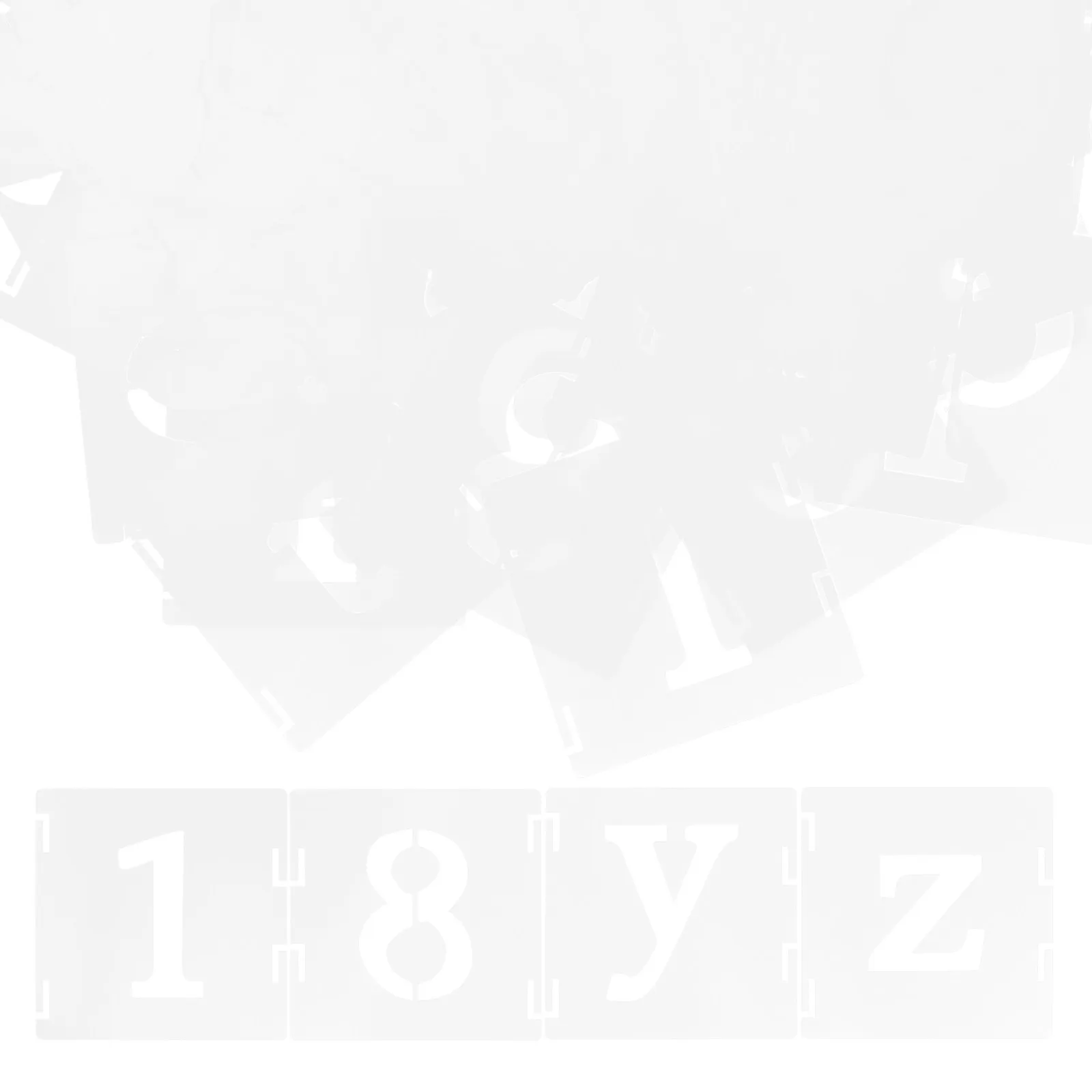 65Pcs 드로잉 템플릿 스텐실 세트 DIY 아트 스크랩북 벽용 다목적 연동 재사용 가능한 문자 숫자 기호 스텐실