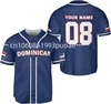 Summer New Customized Dominican Republic Baseball Jersey 3D Printed Men's and Women's Casual Fashion Street Baseball Shirt 4