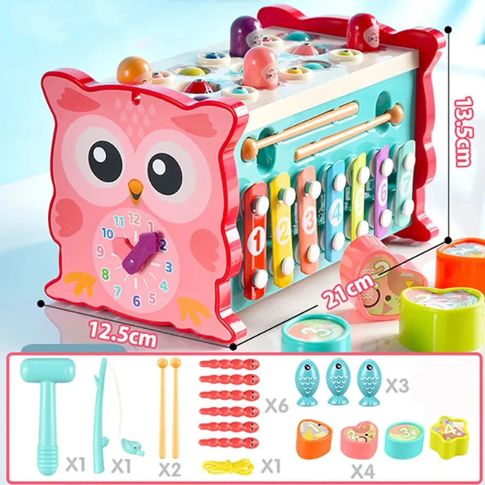 Montessori Baby Owl Activity Cube 4
