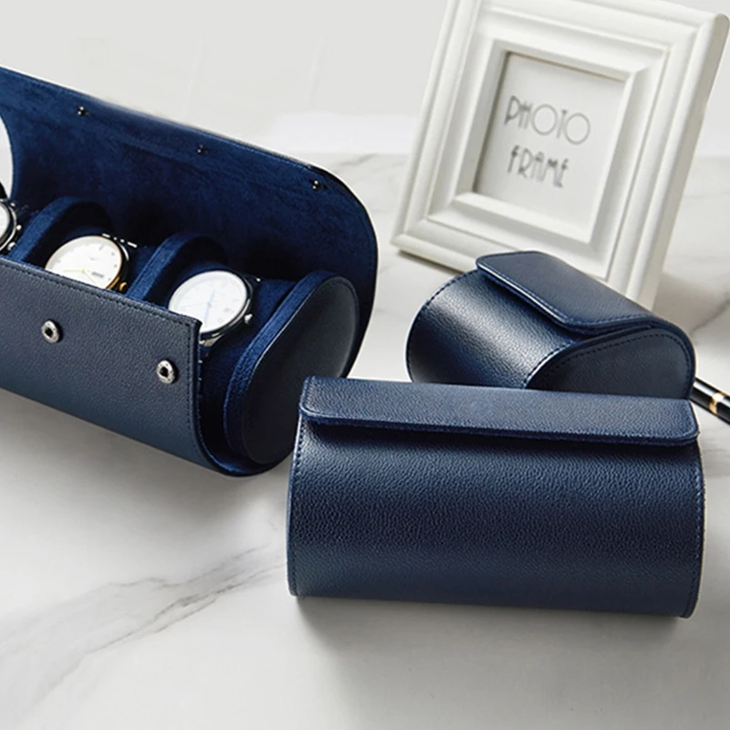 Portable Watch Box Leather Watch Storage Box Dust-proof Anti-fall Multi-function Organizer
