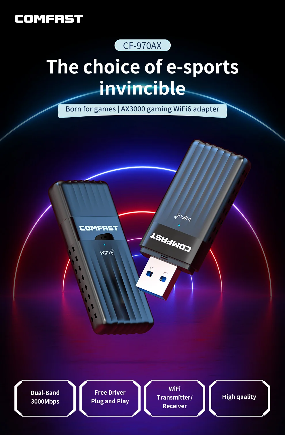 Adaptador USB Wifi6