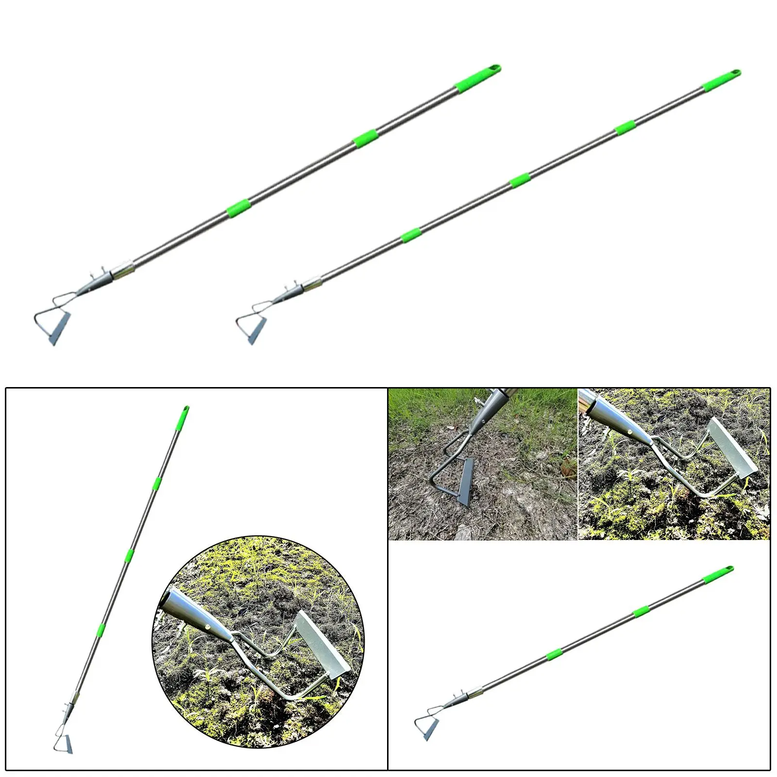 Garden Hoe Tool,Long Handle Cultivating Scraping Weeder,Heavy Duty Use,Easily Stand up for Weeding Hoe Weeding Loop