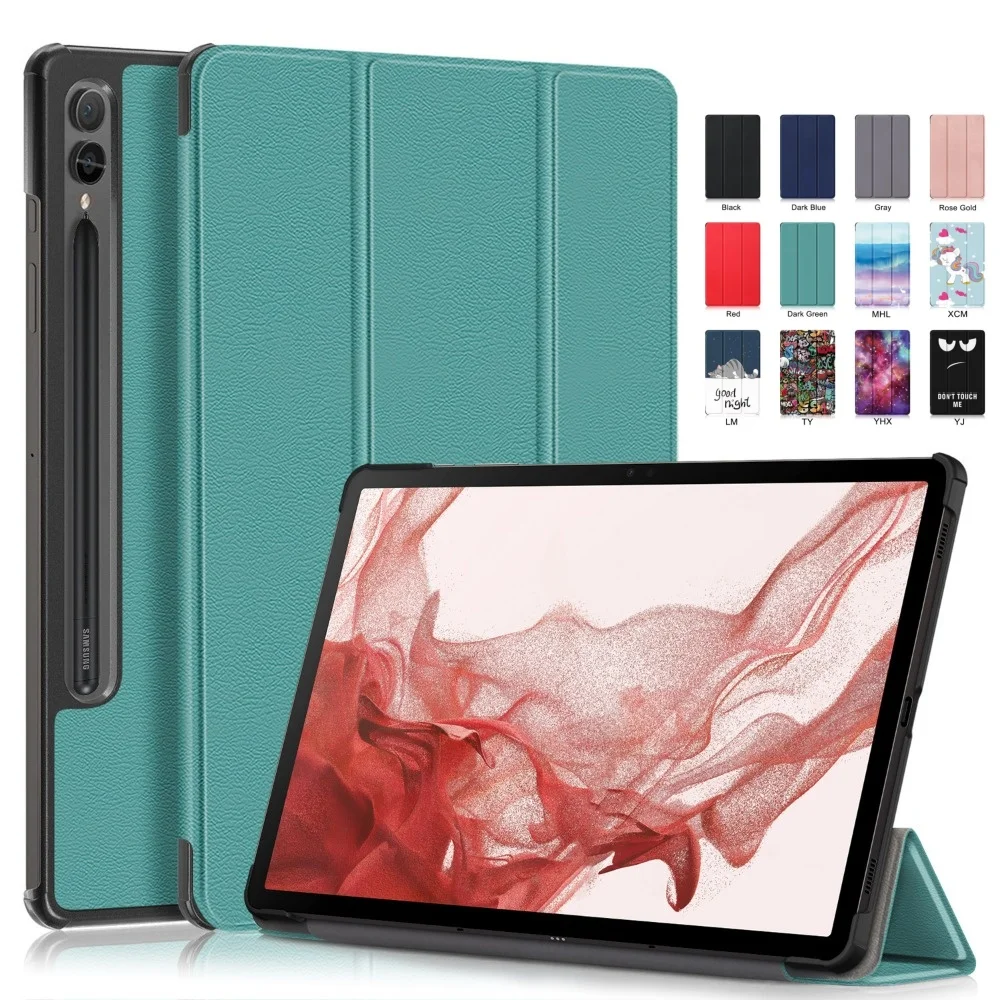 Tampa Magnética Inteligente para Samsung Galaxy Tab Suporte Tri-folding Novo Case 124 s9 fe