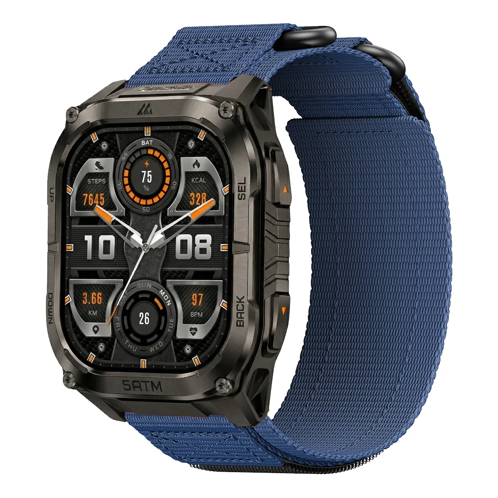 22mm Hook and Loop Sport Nylon Strap Wrist Band