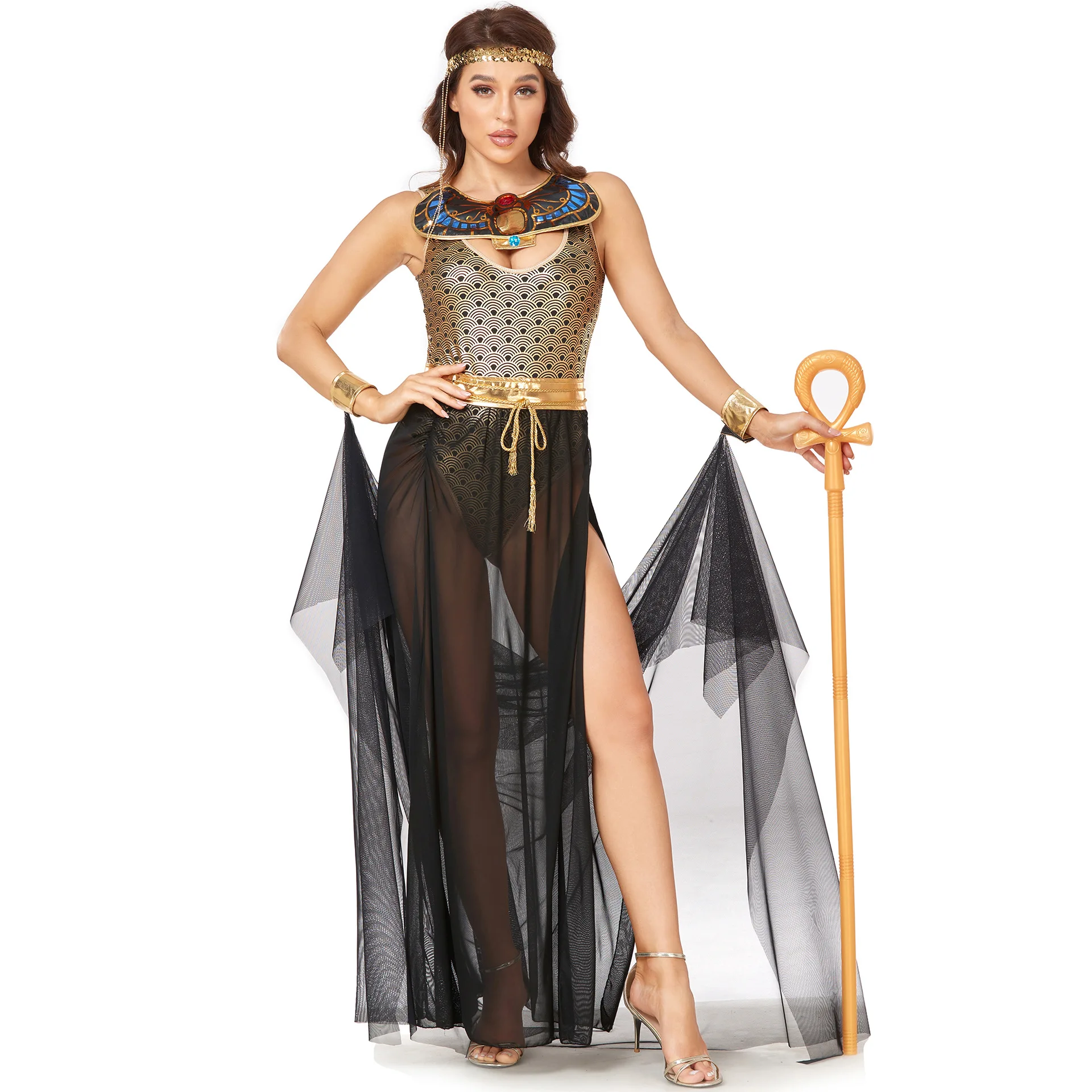 Sexy Roman Princess Tulle Dress for Women Egypt Pharaoh Costume Ancient Egypt Queen Cosplay uniform Halloween Fancy Party Dress