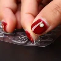 288pcs (12 Sheets)  Double Side Glue Nail Sticker for Press on Nail Adhesive Tabs Waterproof Breathable Glue Tabs Transparent 2