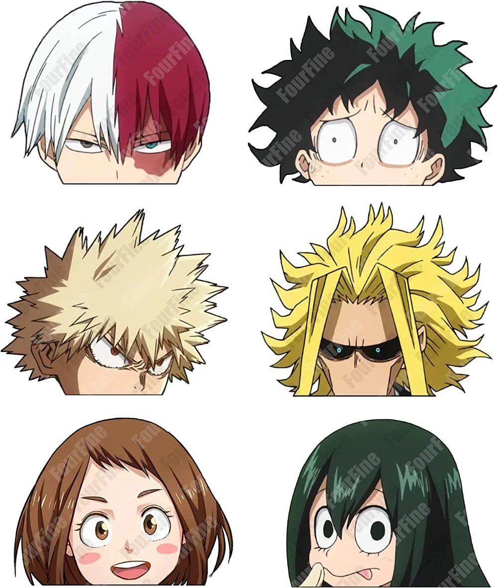 For Pcs My Hero Academia Anime Car Decals Todoroki Shouto