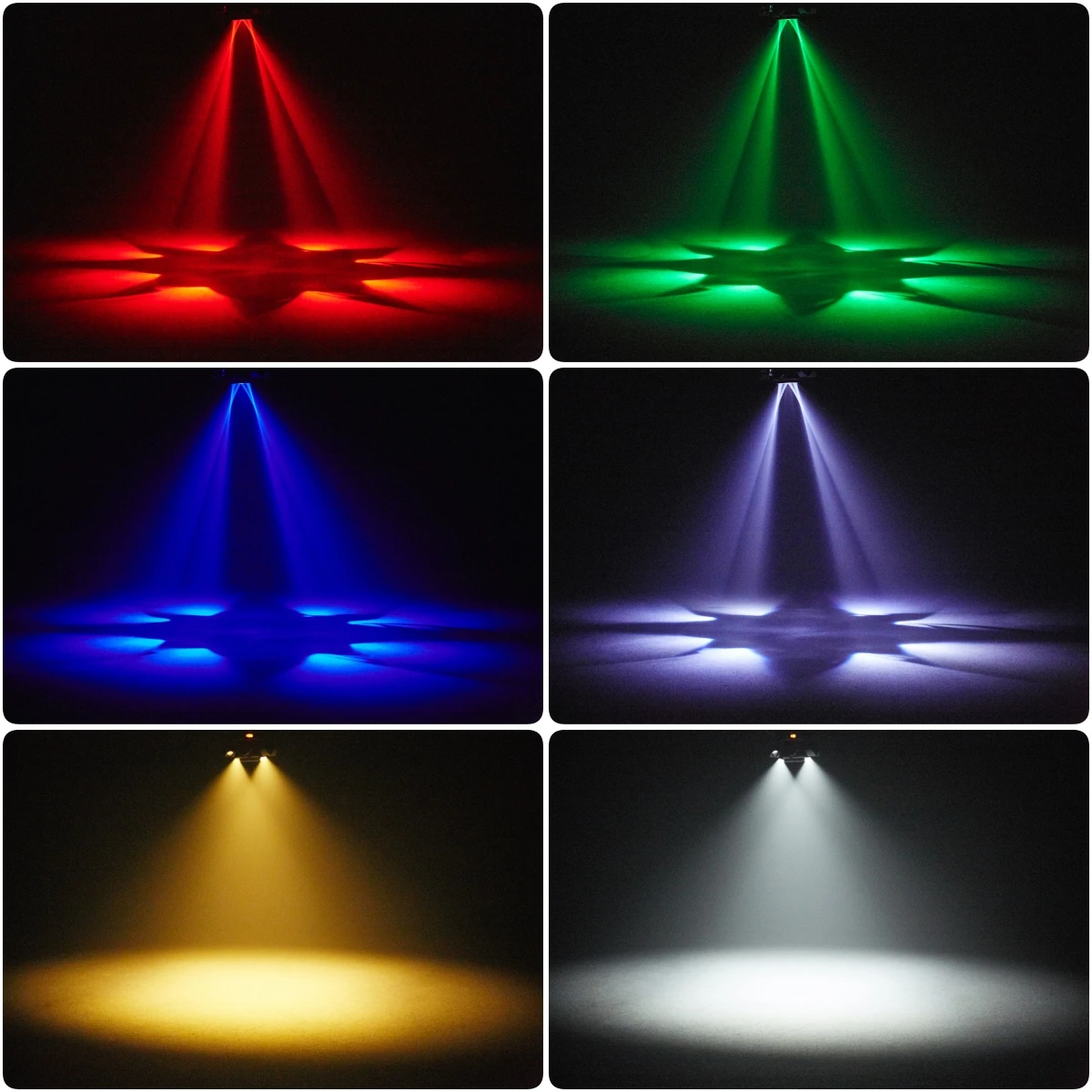 6 Arms Laser Stage Party Light 150 W RGBW LED Moving Head Lights DMX 512 Voice