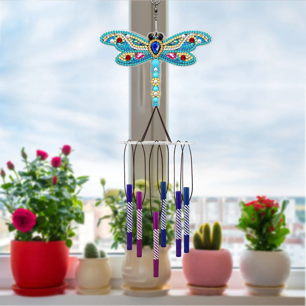 DIY Diamond Painting Wind Chime 5D Diamond Painting Diamond Drawing Wind  Chime Pendant Butterfly Shaped Ornament Home Decor - AliExpress