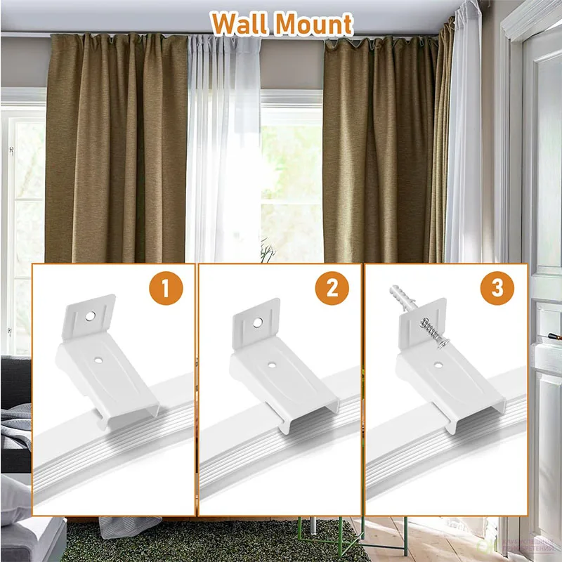 Bastone per tenda scorrevole color champagne, versatile, da soffitto, per porte