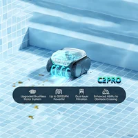 WYBOT C2PRO Pool Robotic Cleaner Pool Robots Floors and Walls with Dual-layer Filtratie 3H Working Time Up to 150㎡ App Control 5