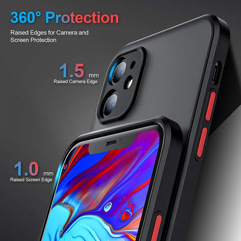 iphone xr phone case 1DS Shockproof Bumper Clear Phone Case For iPhone 13 14 12 11 Pro Max Mini XR X XS 7 8 Plus SE 2 Soft Silicon Matte Hard Cover iphone xr wallet case