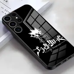 Anime - Inspired Black Clover Glass Phone Case - Premium Design Cover - Samsung S23 Plus (Black1)