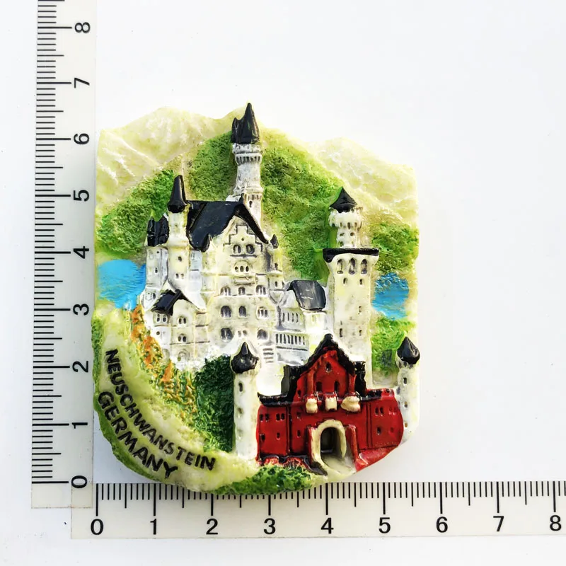 New Swan Stone Castle Fridge Magnets Travel 3D Memorial Frigorifero Magnetico