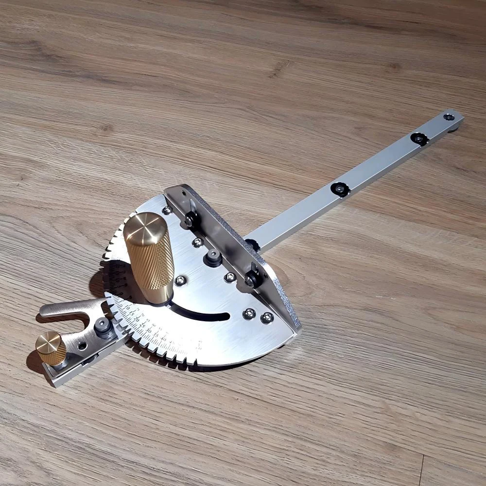 테이블 톱 라우터 용 1Pc 마이터 게이지 황동 핸들 마이터 게이지 톱질 조립 눈금자 DIY 목공 도구