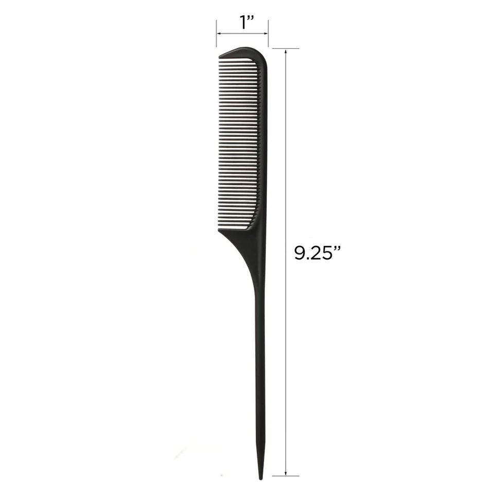 Professional Carbon Fiber Rat Tail Comb Set