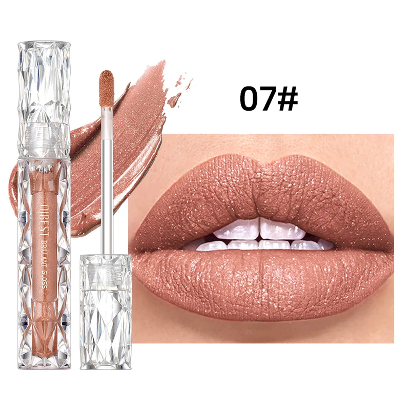 thumbnail image 1 of Glitter Lipstick Shimmer Metallic Liquid Lipstick Smudge Proof Colorfast Lip Glaze Pearly Lip Stain, 1 of 5