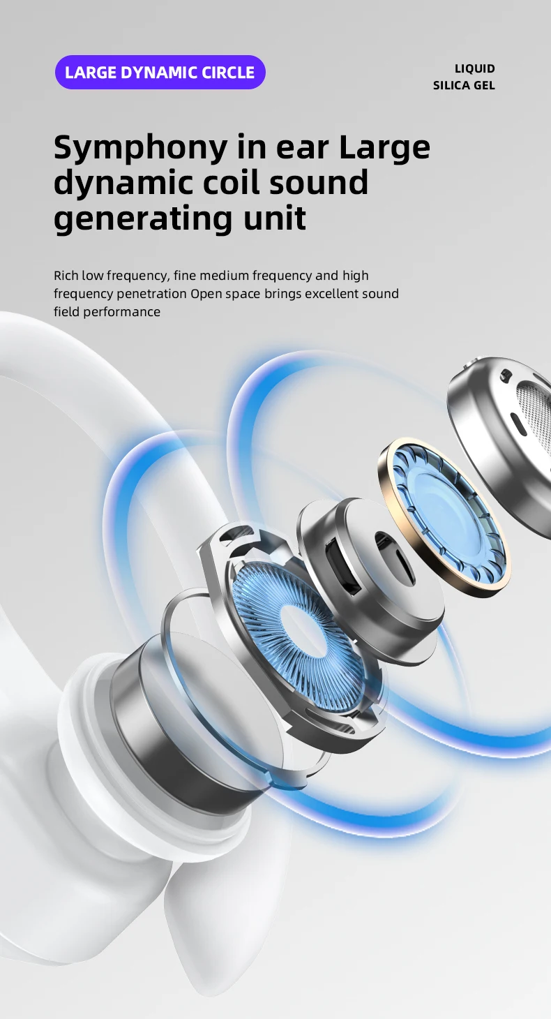 Lenovo-LP75 Wireless Sports Bluetooth Headphones, Earhook Noise