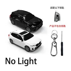Luxury Car Key Case - Premium Key Cover with Keychain Accessories - Black (X3 No Light)