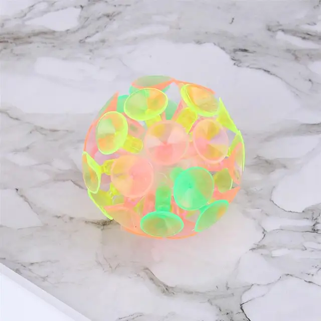 7Pcs Ball Toy Glowing Creative Interactive Multicolored Party Toy Plaything Suction Toy Suction Cup Ball for Kids Girl 1