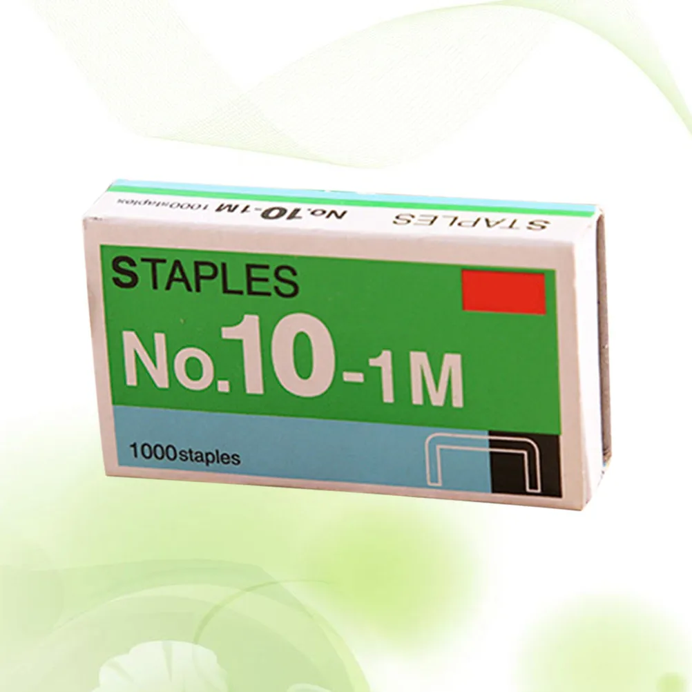 10박스 스테이플 미니 소형 데스크탑 스테인레스 스틸 치즐 포인트 페네트레이트 두꺼운 종이용 사무실 가정용 스테이플 미니 스테이플